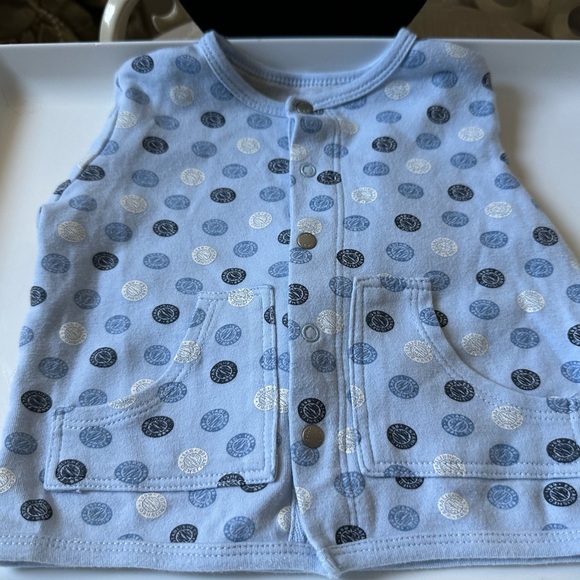 DKNY BABY 6-9 months Boys blue long sleeve quilted snap up outerwear - Picture 2 of 15